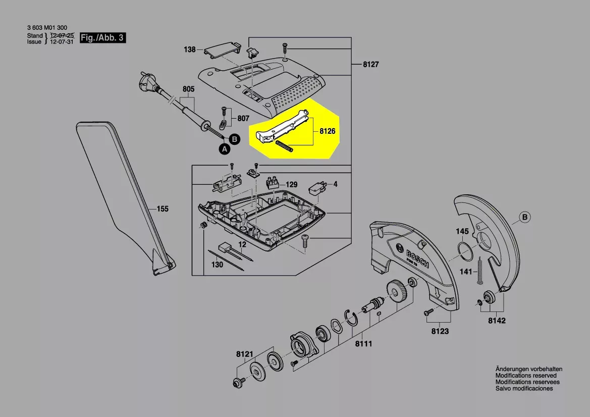 gachette réf. 1 609 BP7 200 Bosch